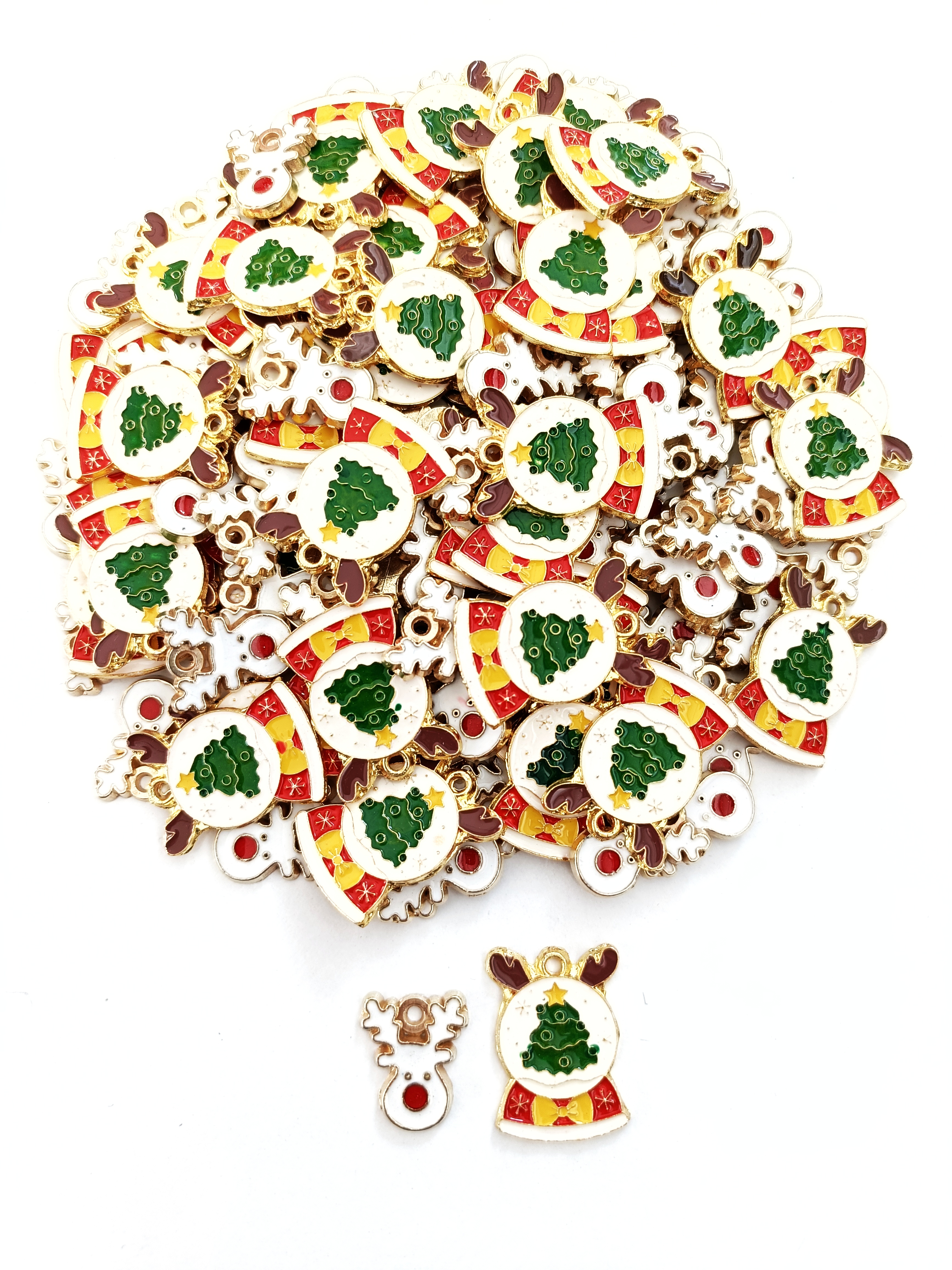 Gold Mineli Noel Geyik Figür Takı Uçları