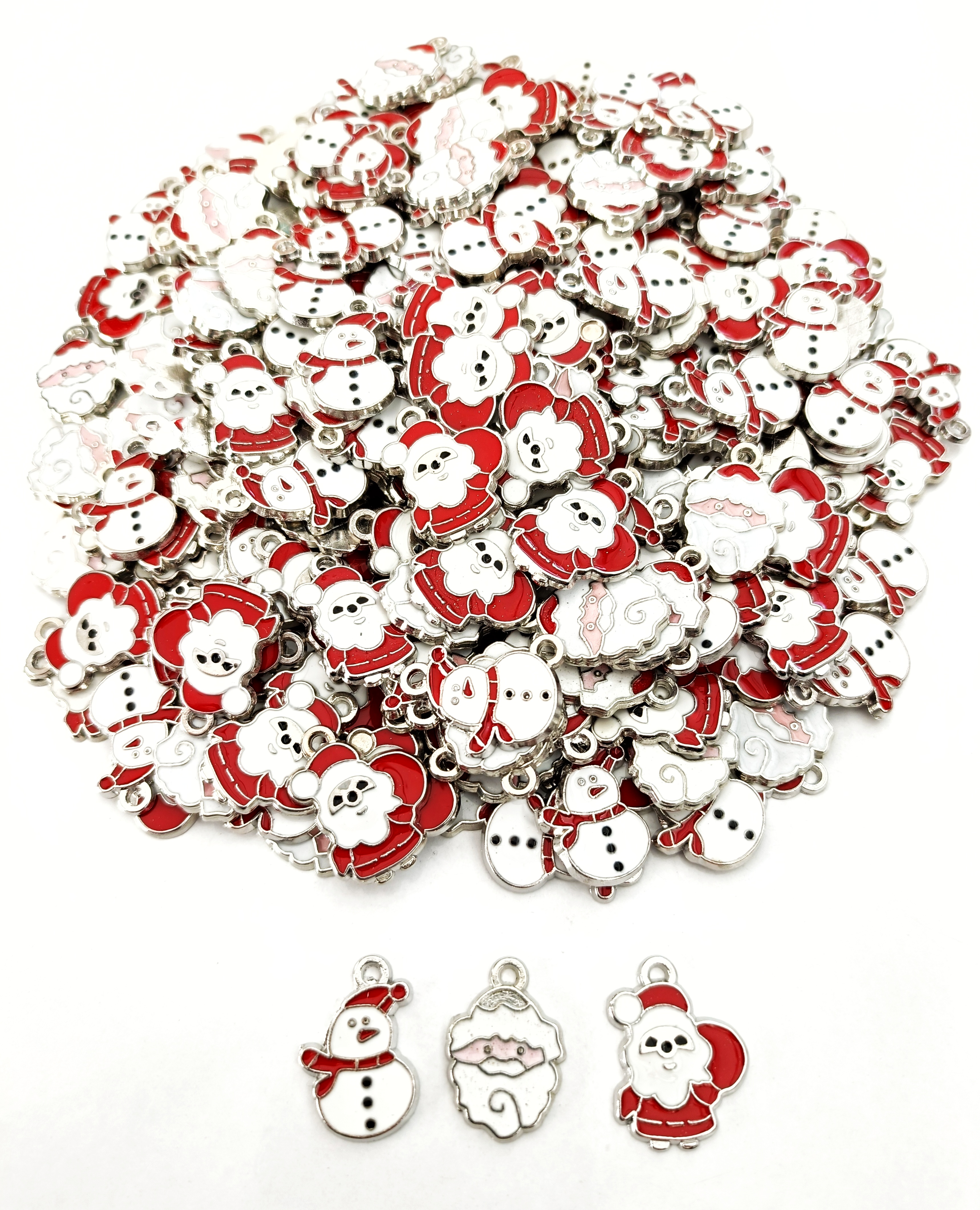 Silver Mineli Noel Baba Takı Uçları