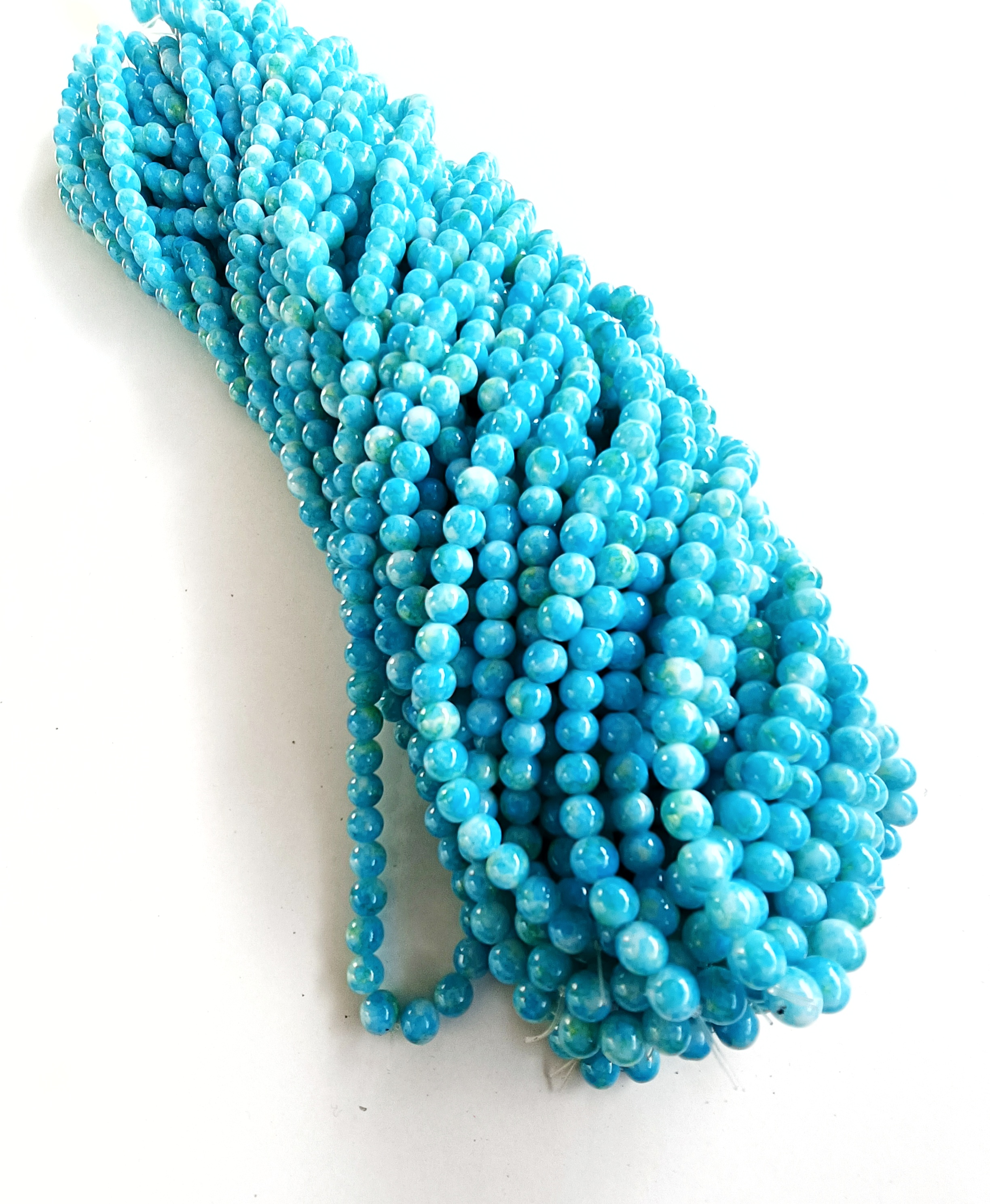 Alaca Mavi 8mm. Dizi Cam Boncuk