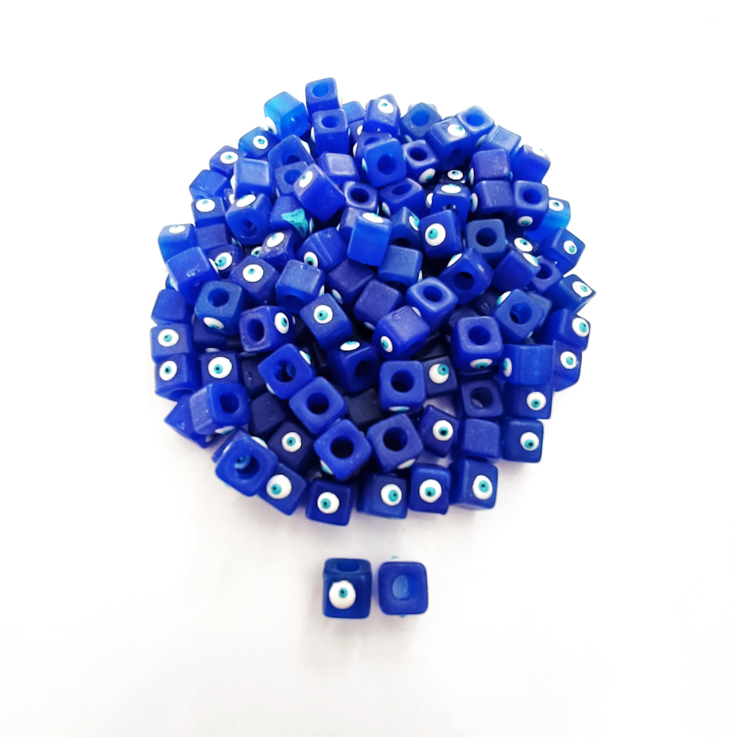 Koyu Mavi Mini Plastik Nazar Boncuğu