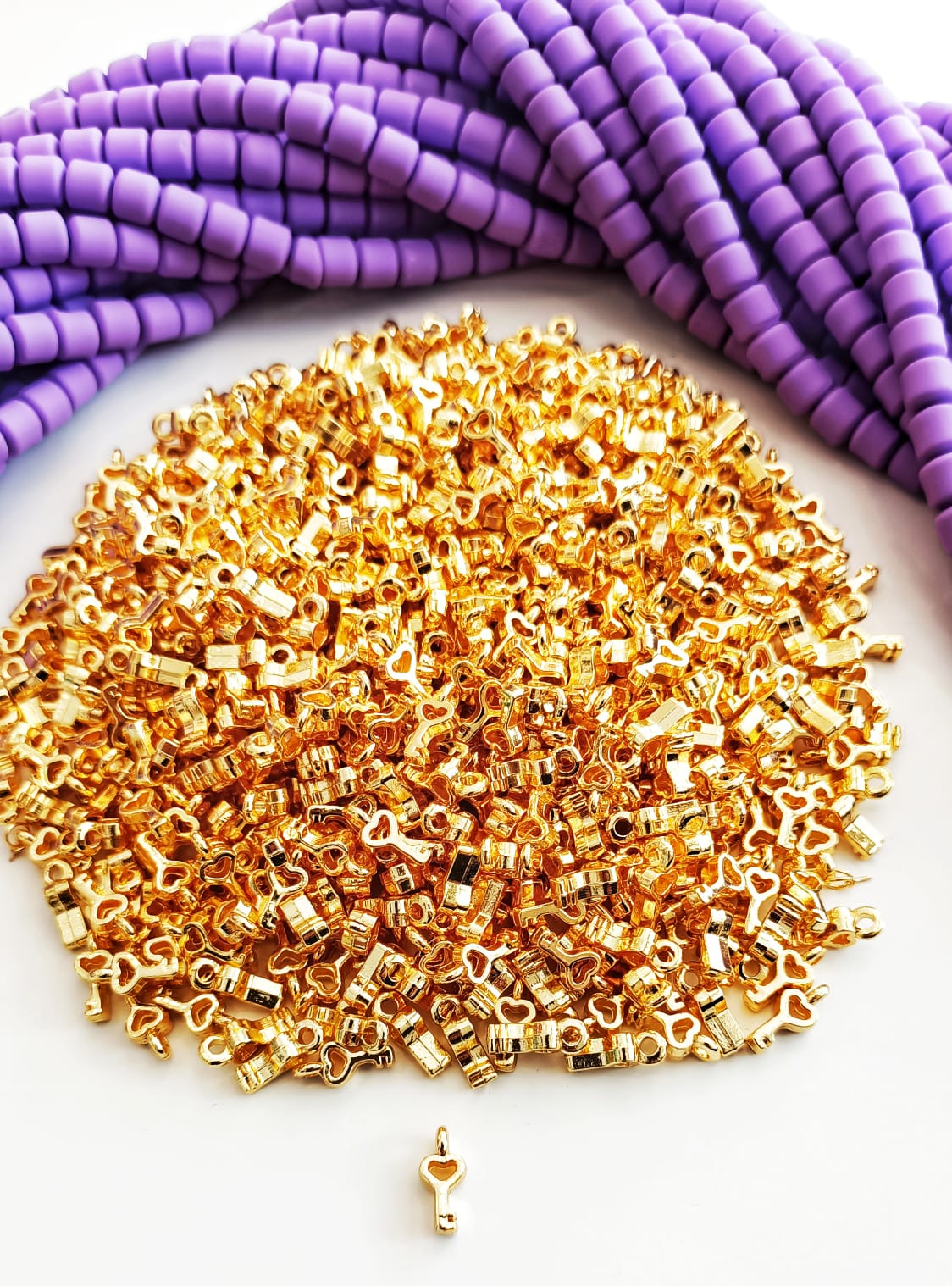  Altın Kaplama Kalp Anahtar