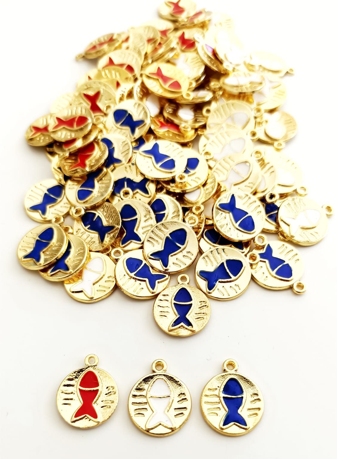 Altın Kaplama Mineli Balık Takı Ucu