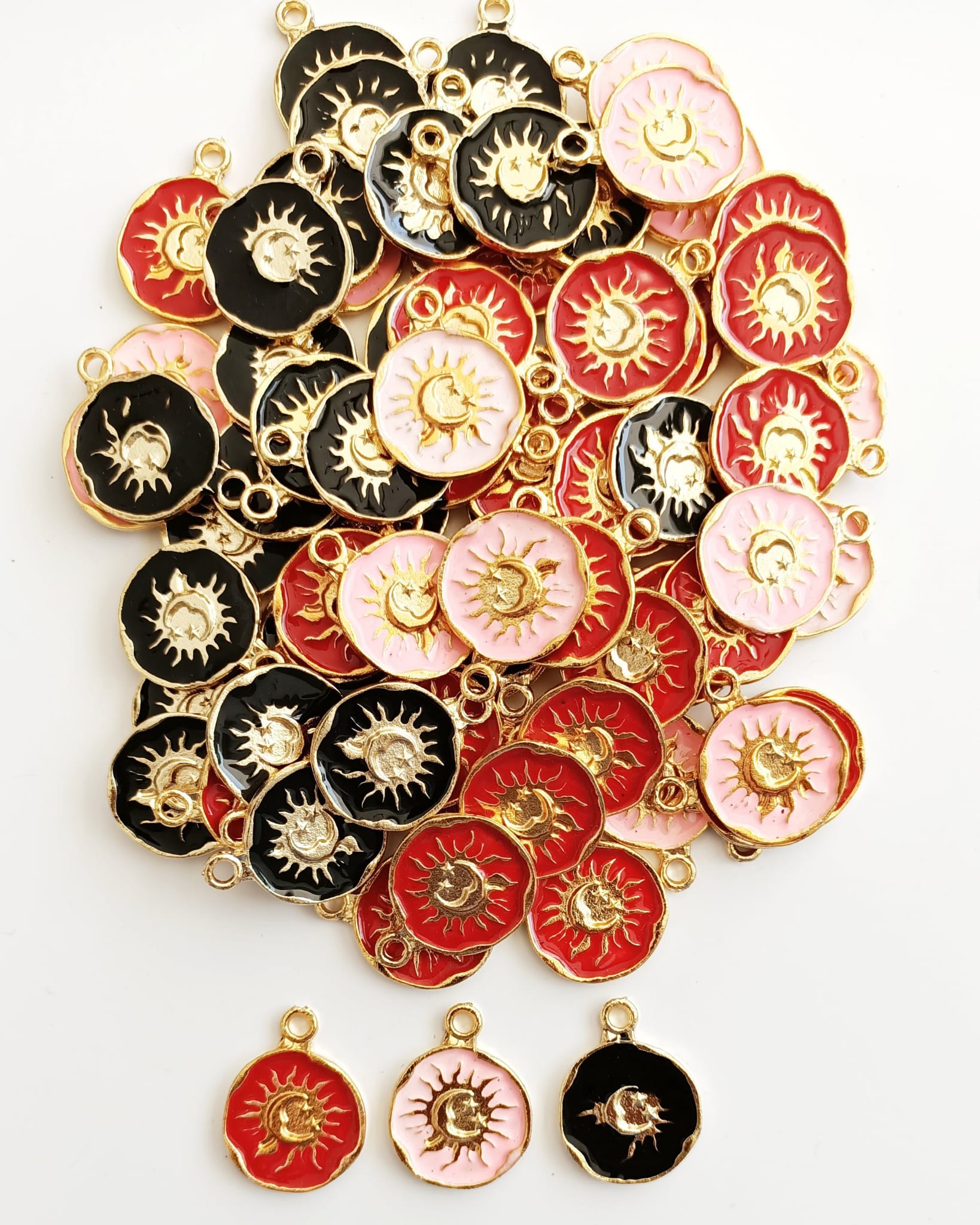 Mineli Güneş Kolye Ucu