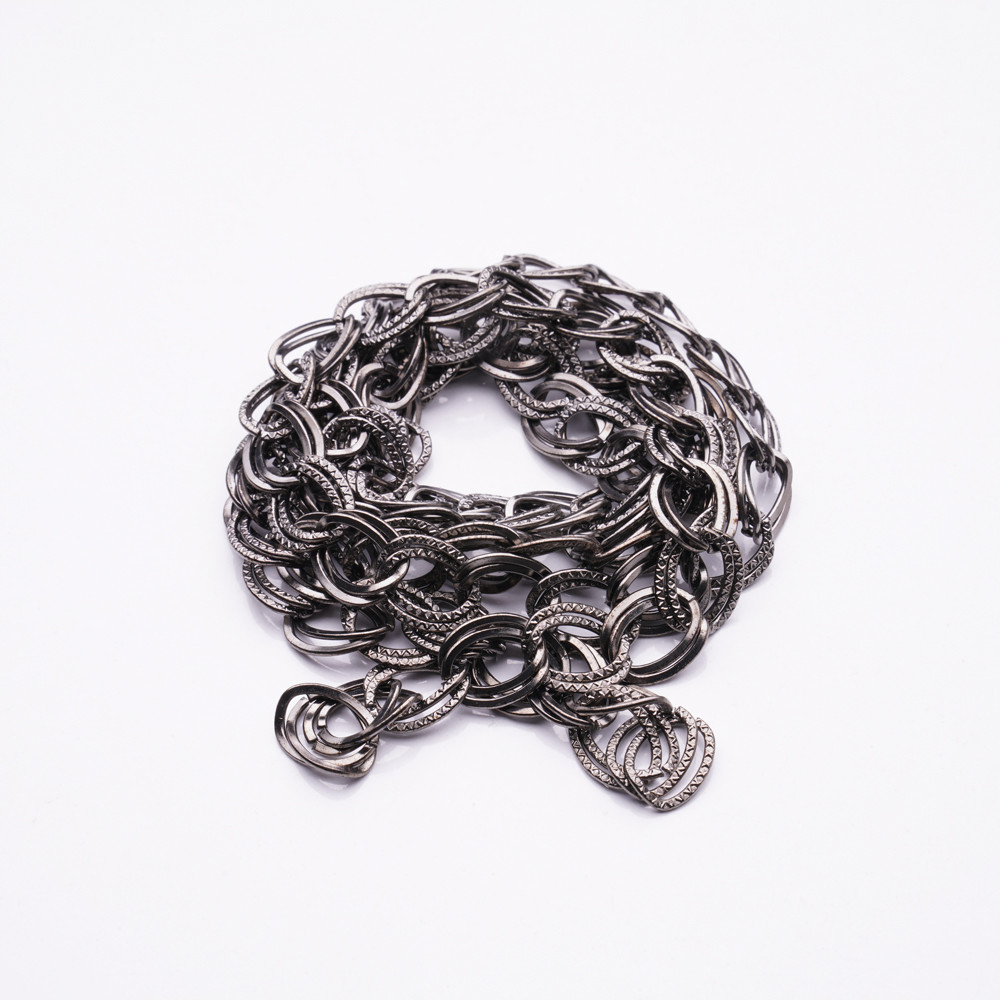  Antrasit Çift Halka Zincir Znc011