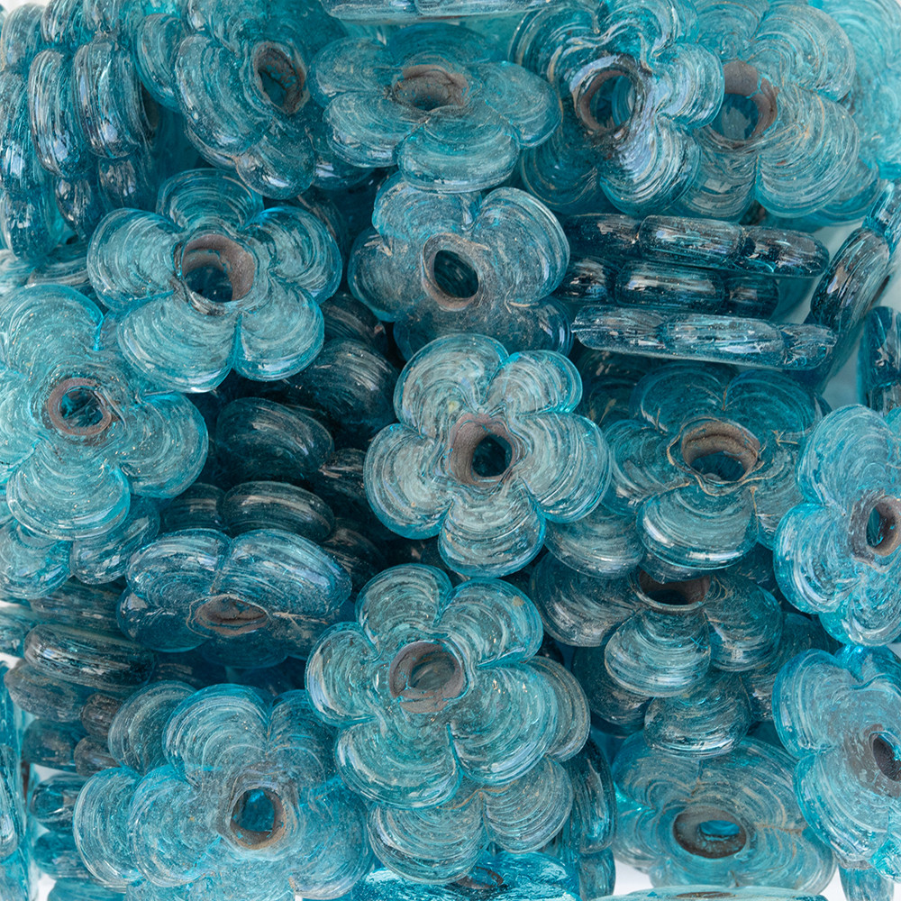 Mavi Papatya Cam Boncuk Scb0016