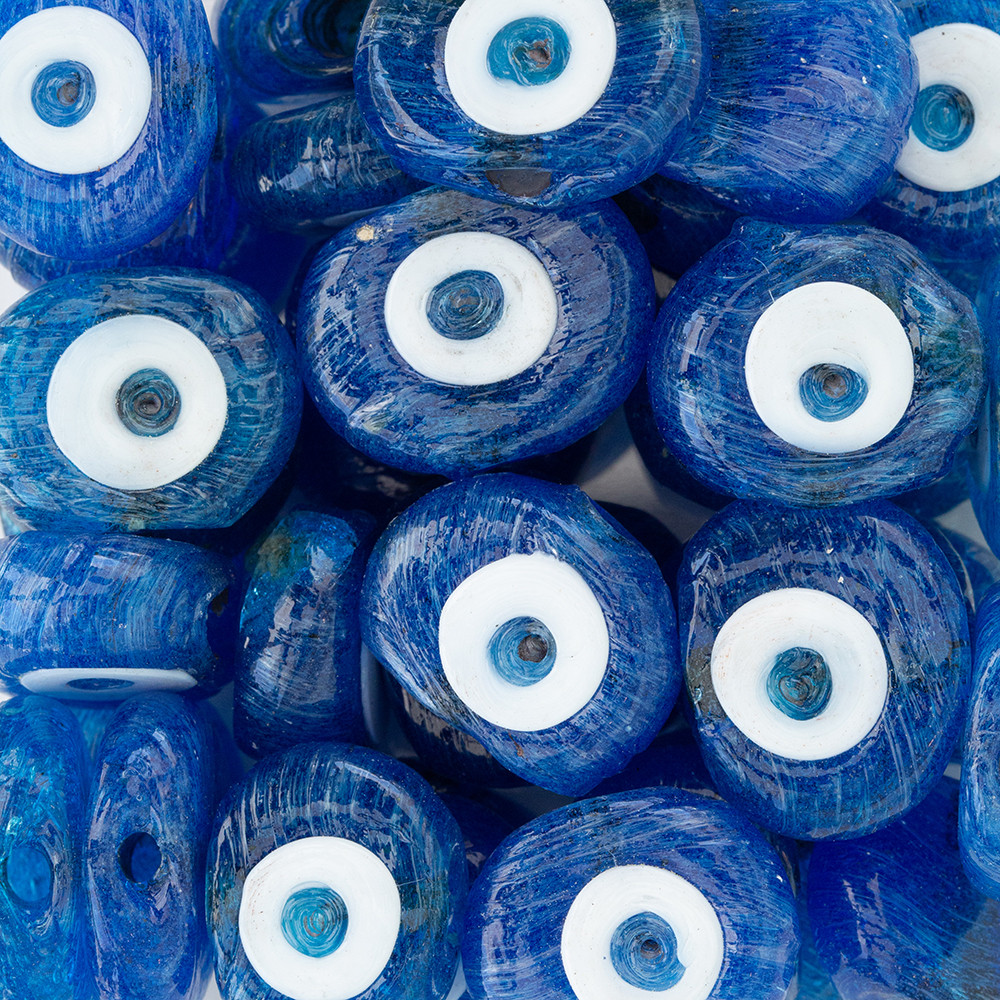 Şeffaf Koyu Mavi Cam Danagöz Nazar Boncuğu Scb0021