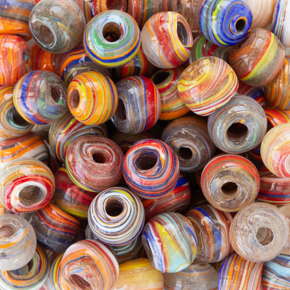 Ebruli Yuvarlak Cam Boncuk Scb0028