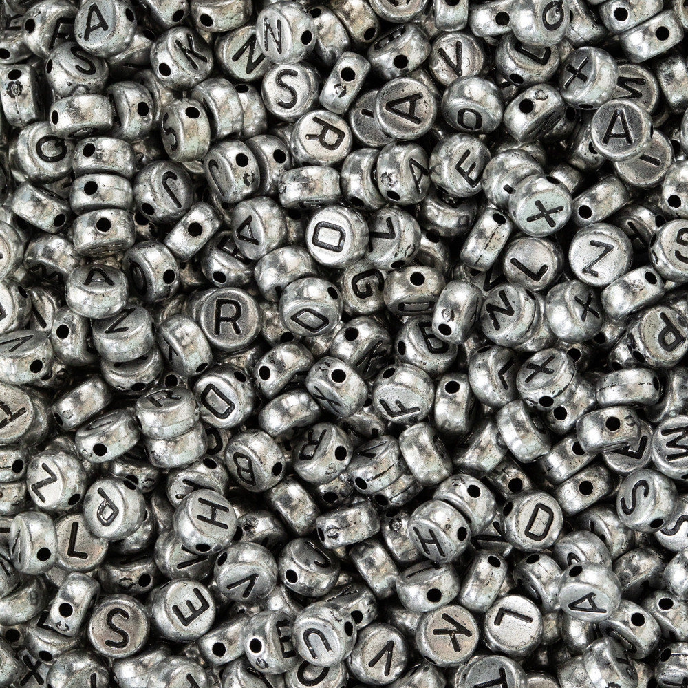  Yassı Yuvarlak Gümüş Harf Ph0004