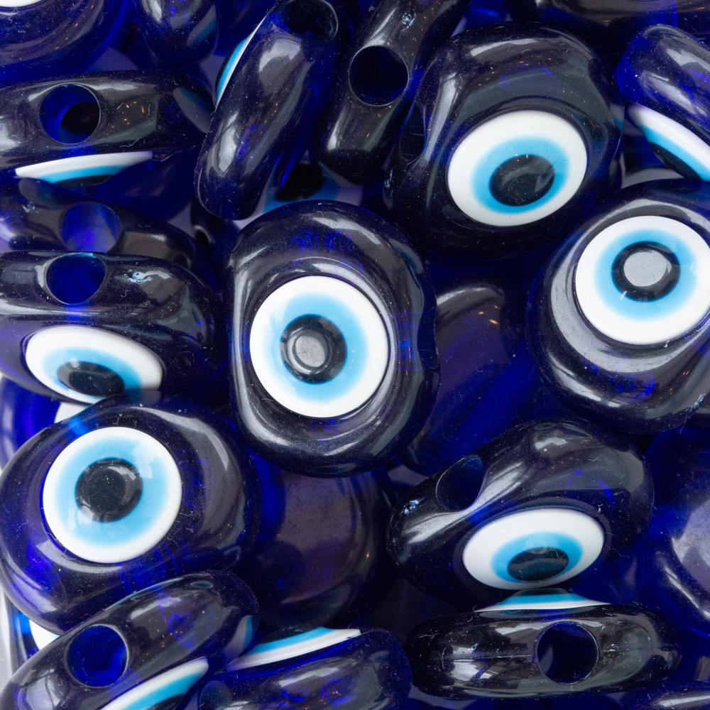 Koyu Mavi Yassı Plastik Dana Göz Pnb0004