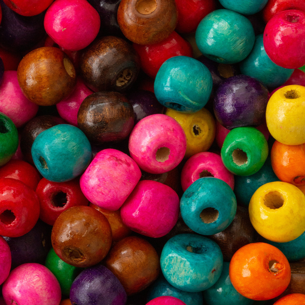 Mix 8mm Ahşap Boncuk Ab001