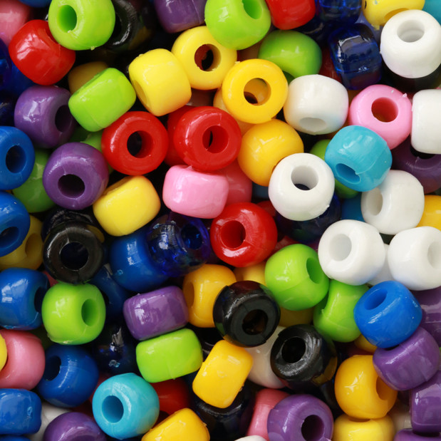  Yassı Yuvarlak Plastik Mix Boncuk Pb017