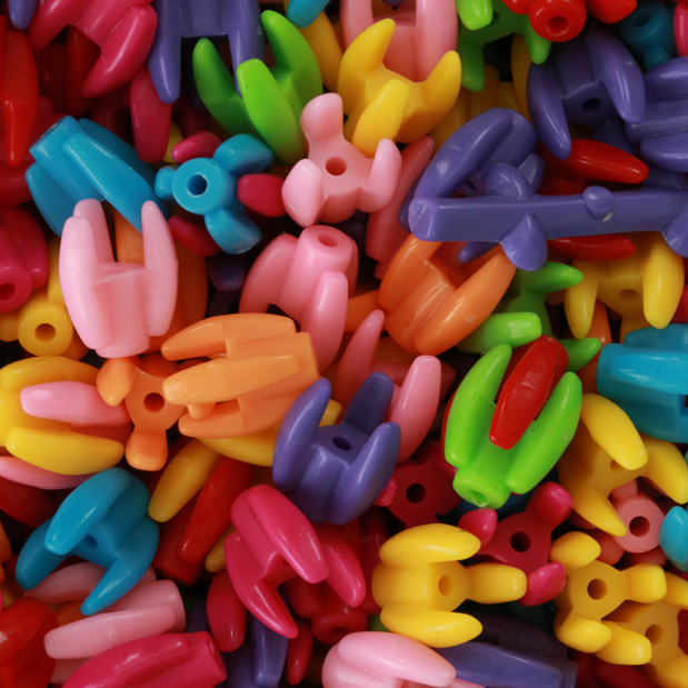  Geçmeli Mix Plastik Boncuk Pb024