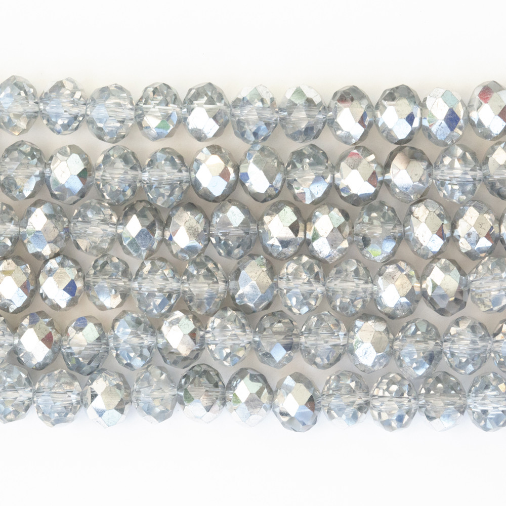 Alaca Gri 8mm Kristal Boncuklar Krs0251