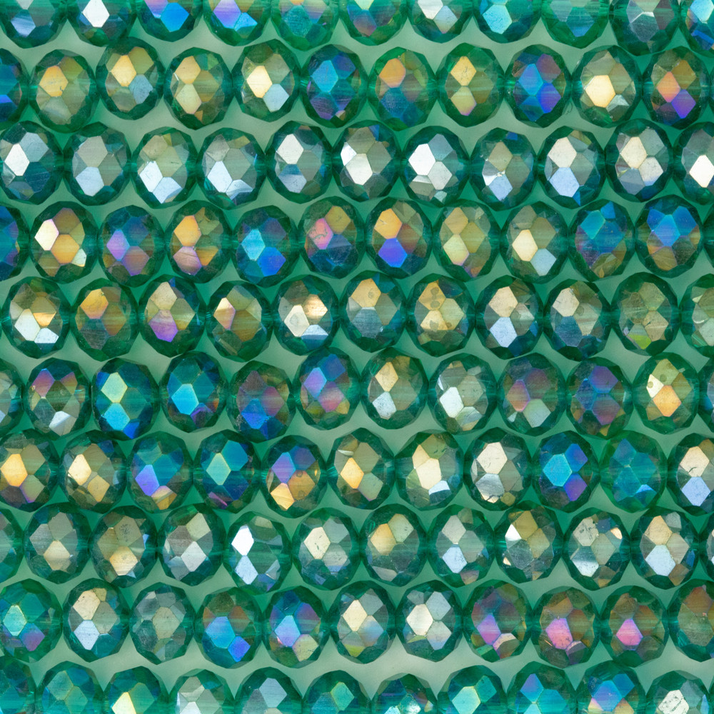 Alaca Yeşil 8mm Kristal Boncuklar Krs0257