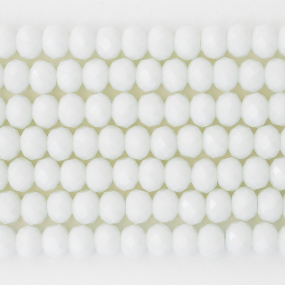 Beyaz 8mm Kristal Boncuklar Krs0261