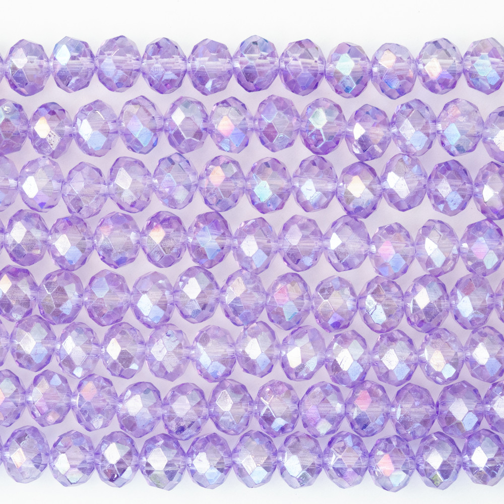 Alaca Lila 8mm Kristal Boncuklar Krs0266