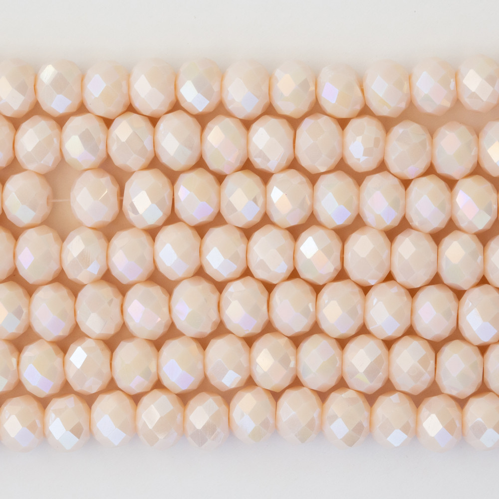 Pudra Pembe 8mm Kristal Boncuklar Krs0269