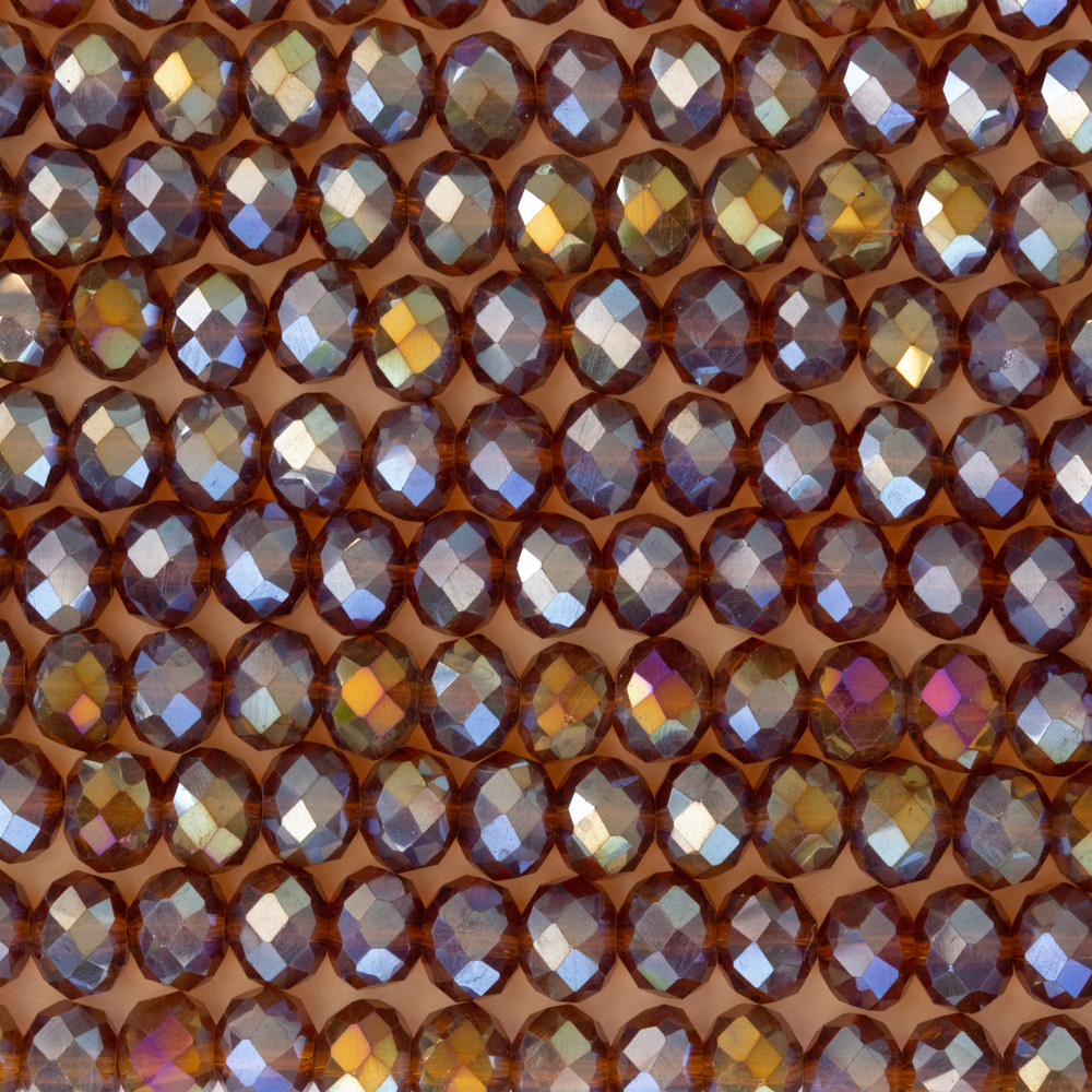 Alaca Kahve 8mm Kristal Boncuklar Krs0272