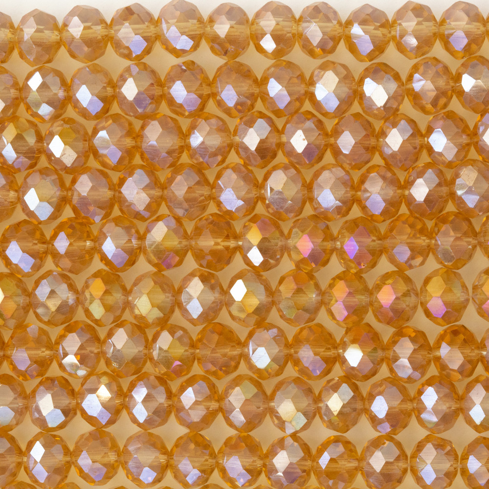 Açık Kahve 8mm Kristal Boncuklar Krs0278