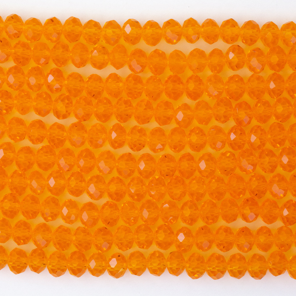 Açık Turuncu 6mm Kristal Boncuklar Krs0162