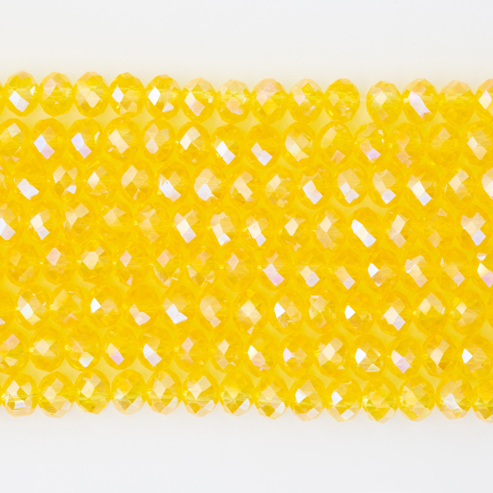 Sarı 6mm Kristal Boncuklar Krs0173