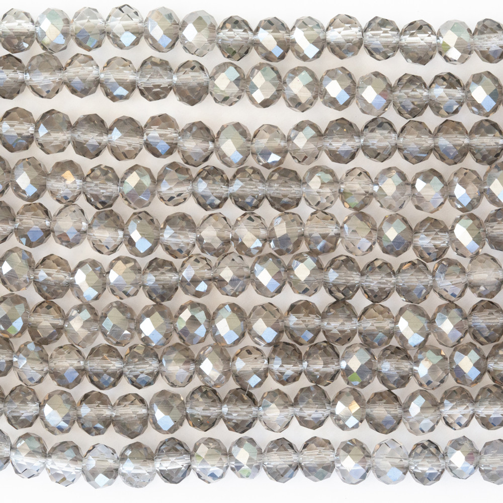 Alaca Gri 6mm Kristal Boncuklar Krs0174