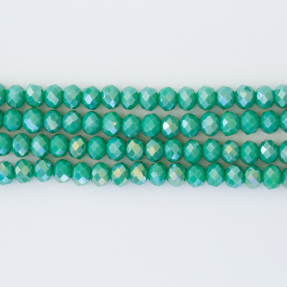 Yeşil 6mm Kristal Boncuklar Krs0185