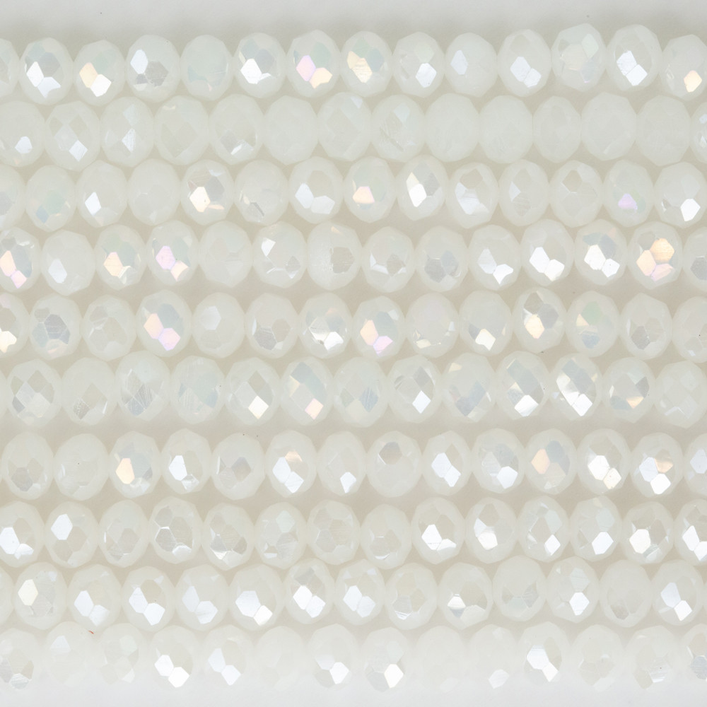 Şeffaf Beyaz 6mm Kristal Boncuklar Krs0187