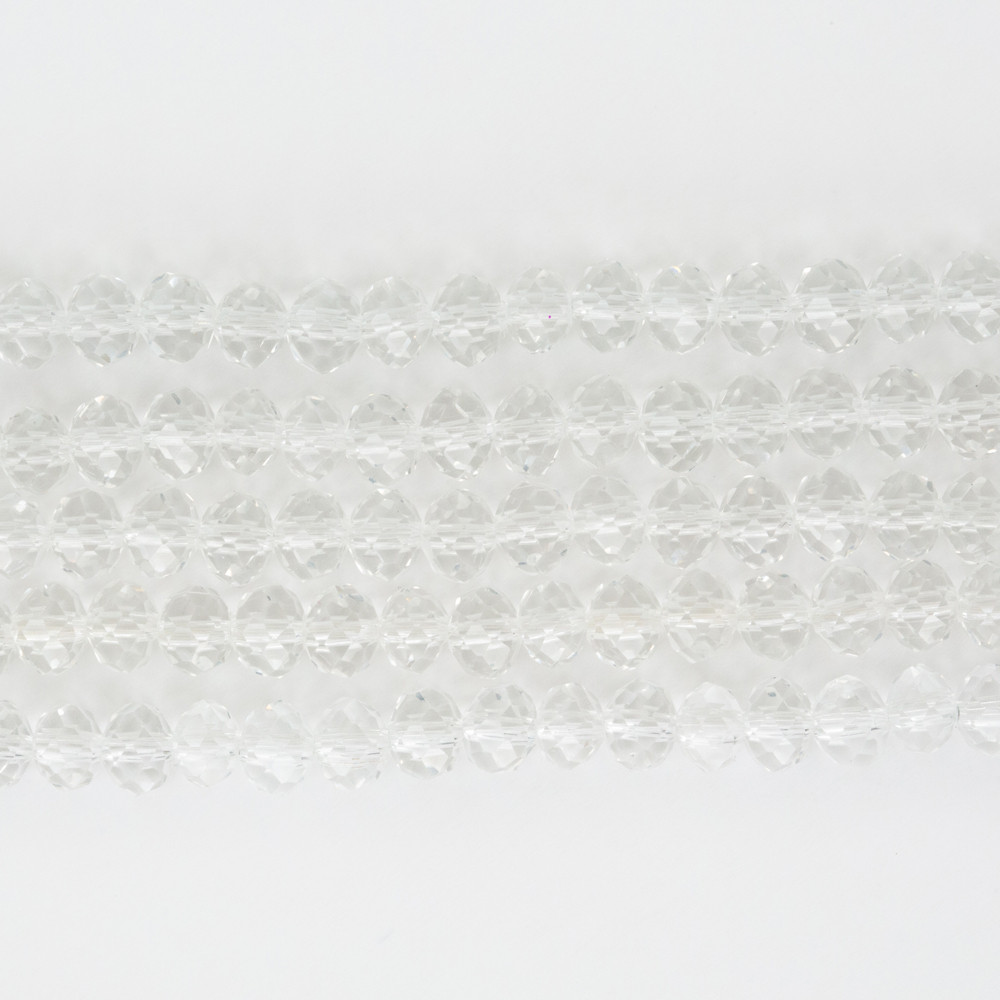 Şeffaf Beyaz 6mm Kristal Boncuklar Krs0188