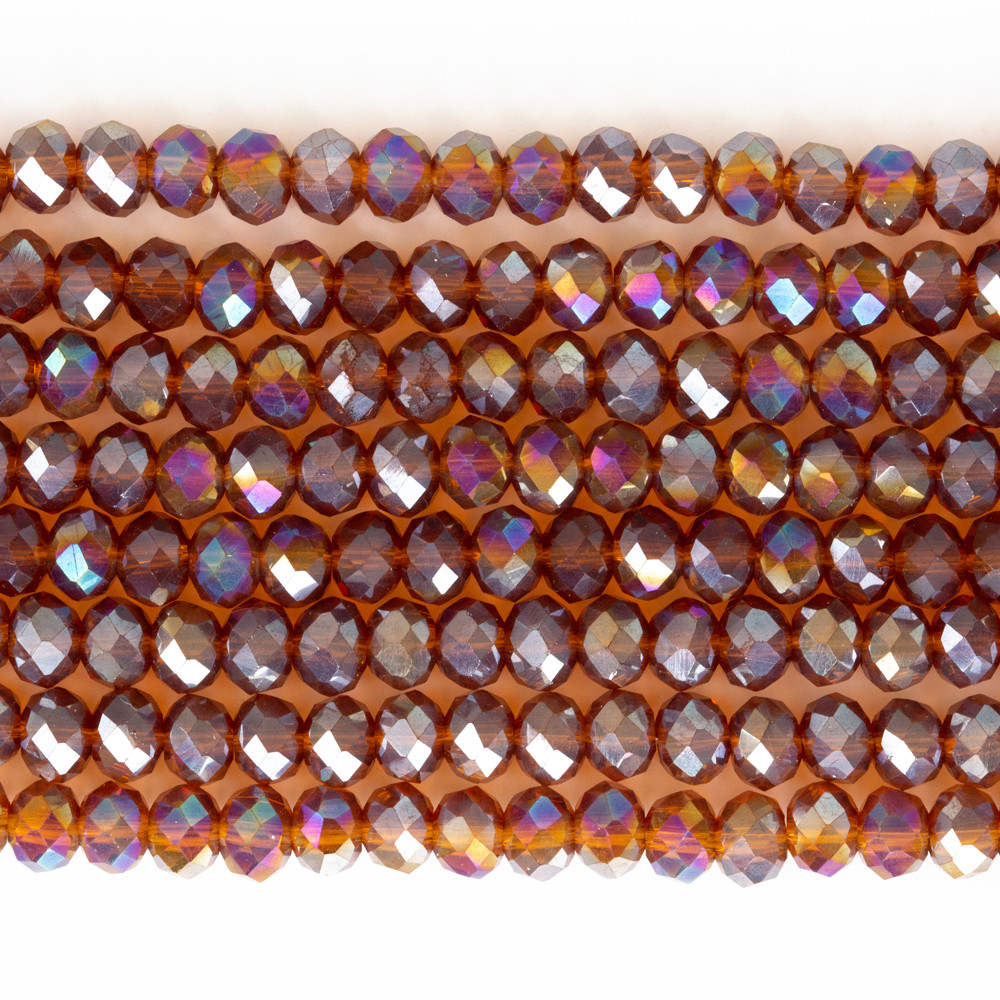 Alaca Kahve 6mm Kristal Boncuklar Krs0205