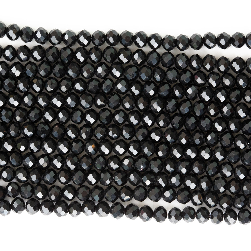 Siyah 4mm Kristal Boncuklar Krs0114