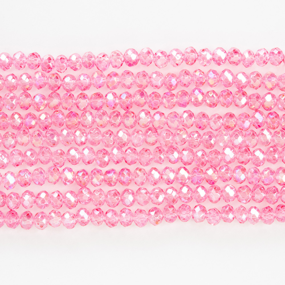 Açık Pembe 4mm Kristal Boncuklar Krs0121