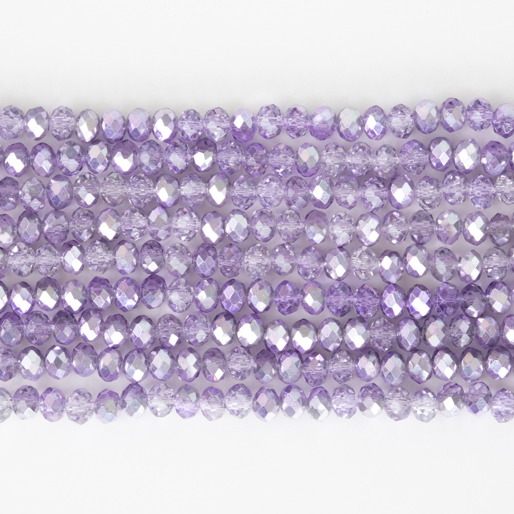 Alaca Mor 4mm Kristal Boncuklar Krs0124