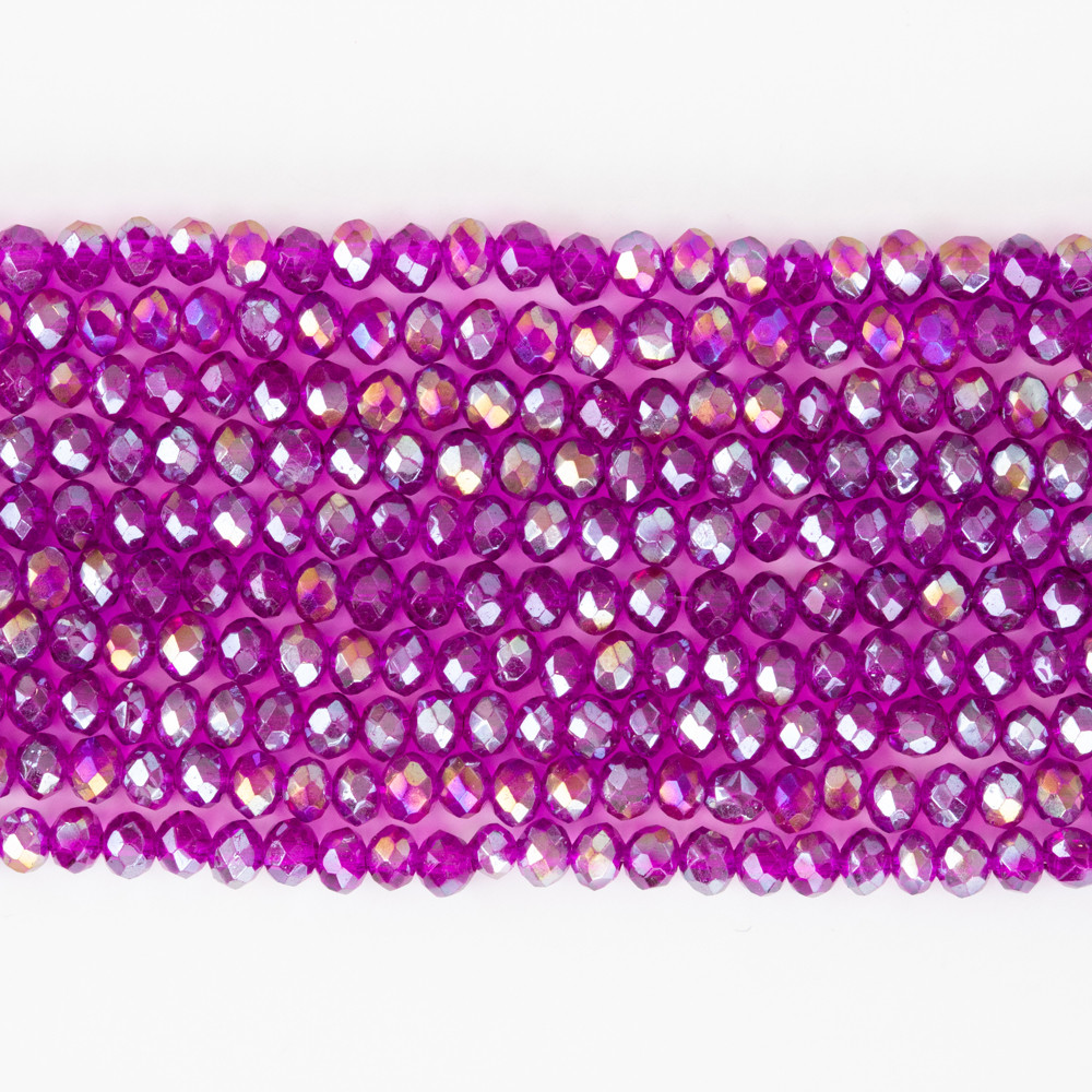 Mor 4mm Kristal Boncuklar Krs0128