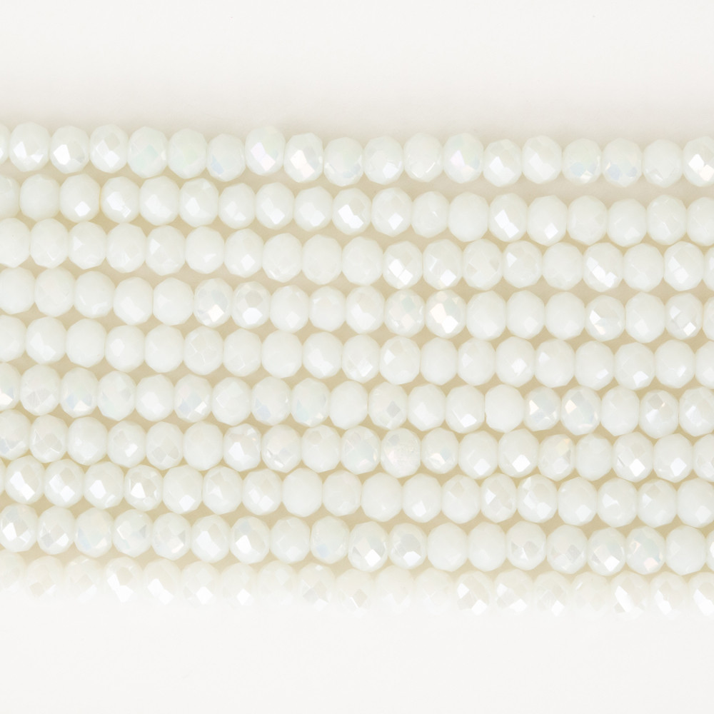 Mat Beyaz 4mm Kristal Boncuklar Krs0131