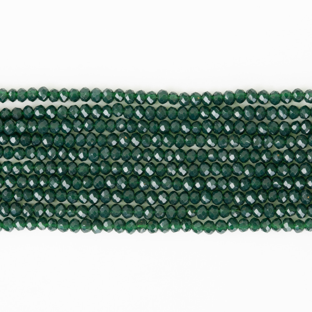 Mat Yeşil 3mm Kristal Boncuklar Krs0030