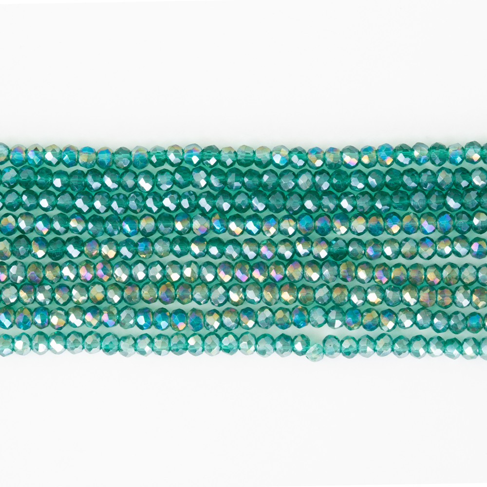 Alaca Yeşil 3mm Kristal Boncuklar Krs0031