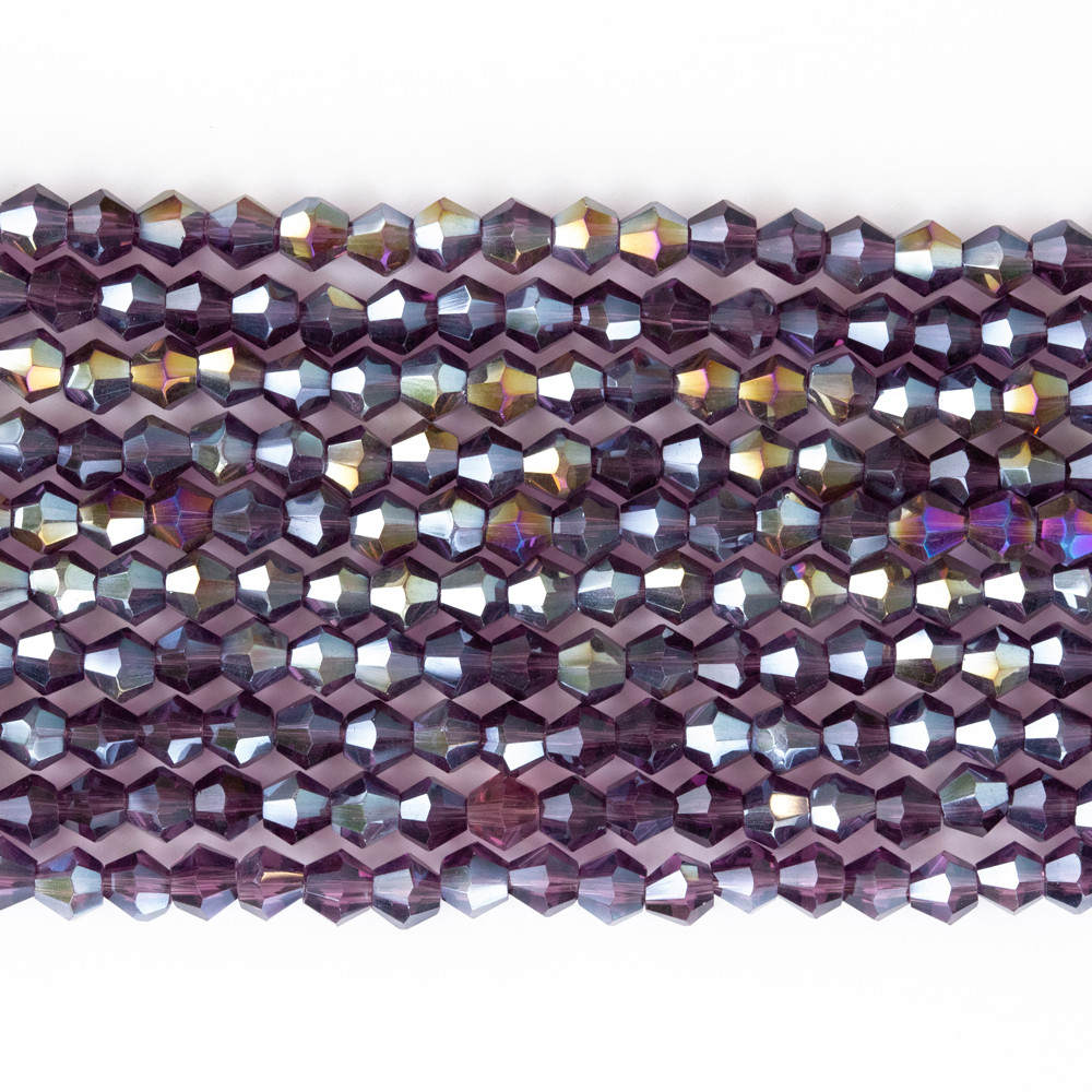 Alaca Mor 4mm Pramit Kristal Boncuklar Krs0065