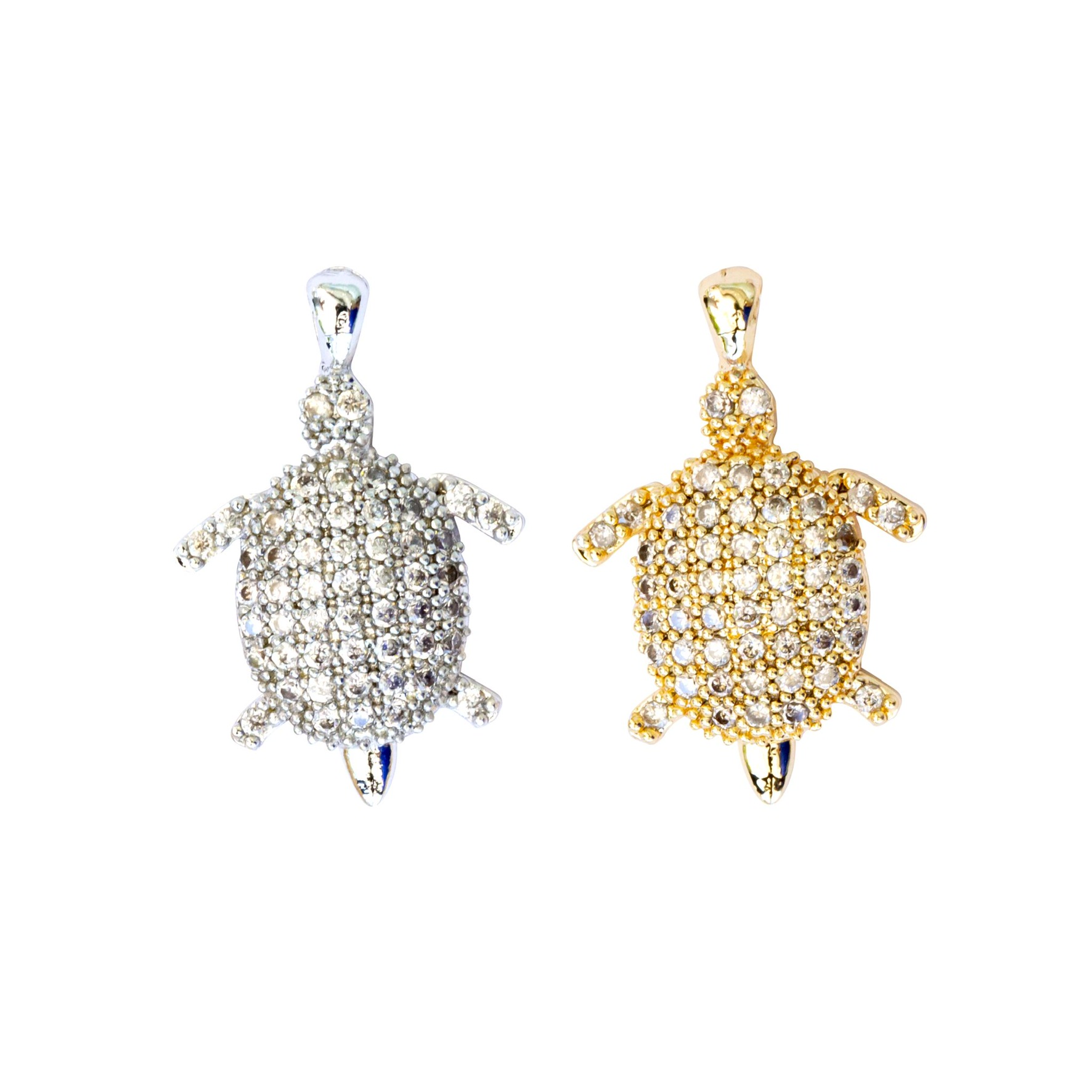 Taşlı Kaplumbağa Figür Kolye Ucu