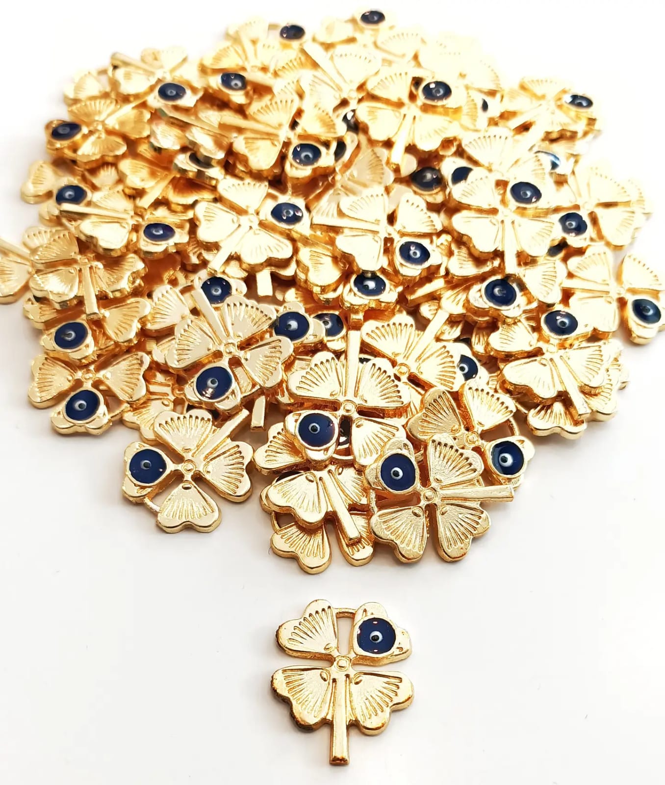  Nazar Boncuklu Yonca Kolye Ucu