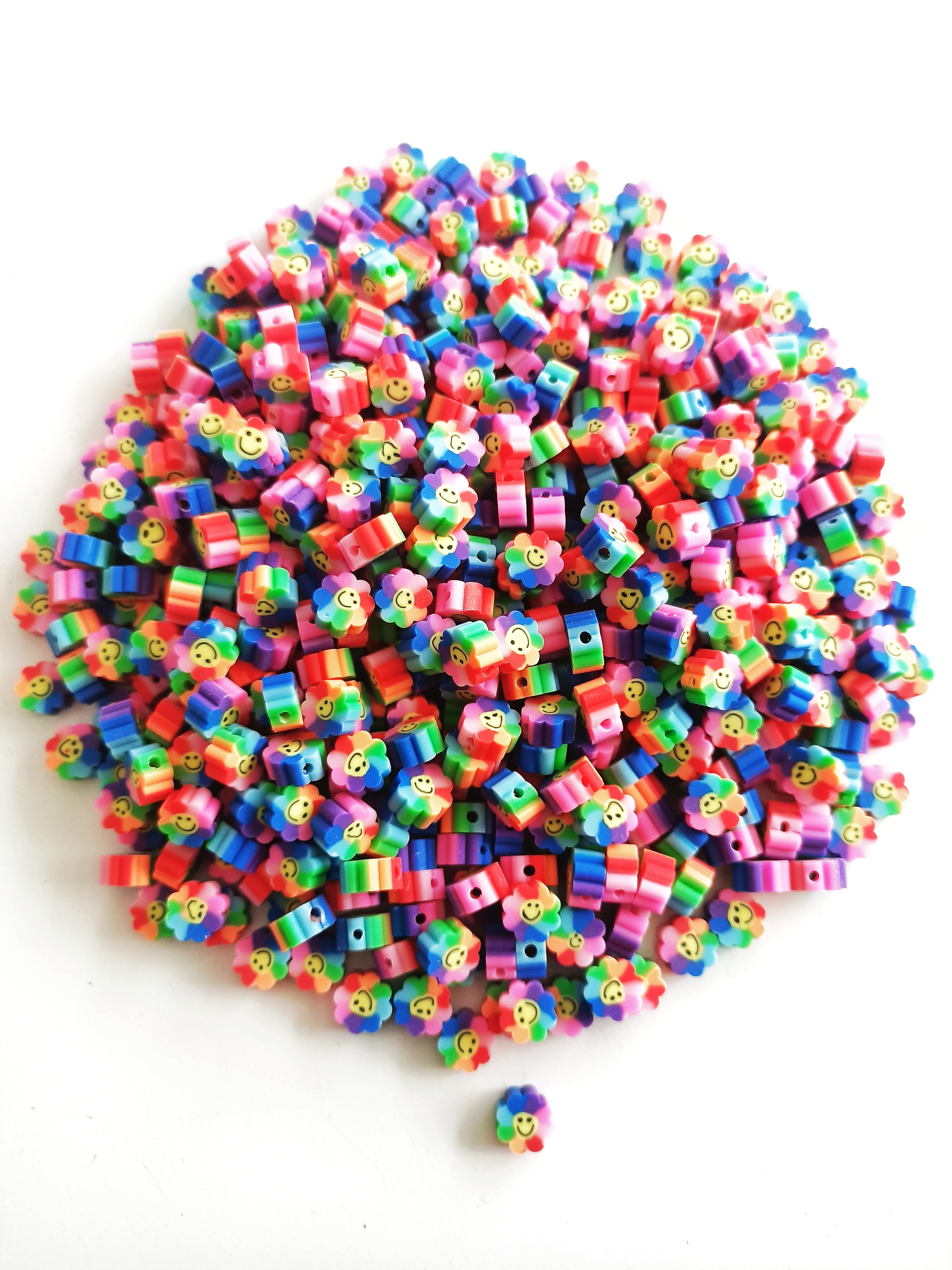 Fimo Ara Boncuk Gülen Çiçek