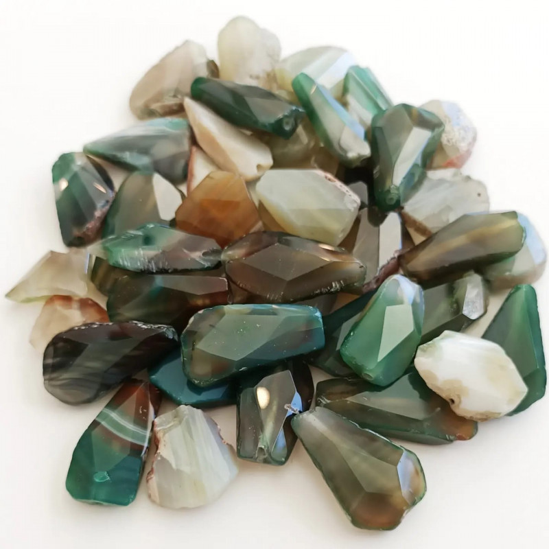 Tekli Yeşil Tonları KALSİD Doğal Taş Takı Aparatı