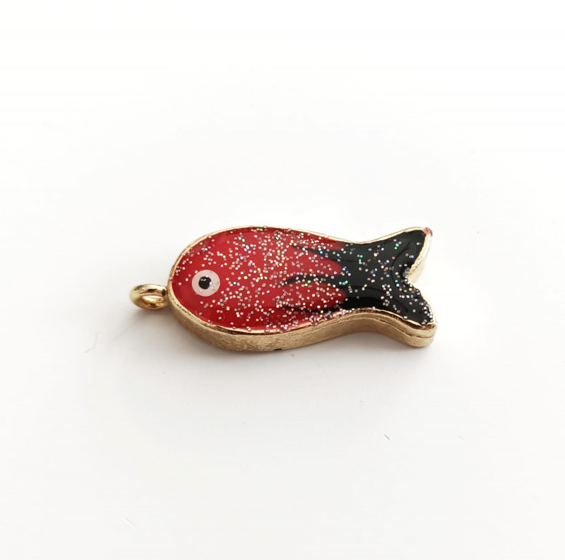 Altın Kaplama Mineli Balık Takı Ucu