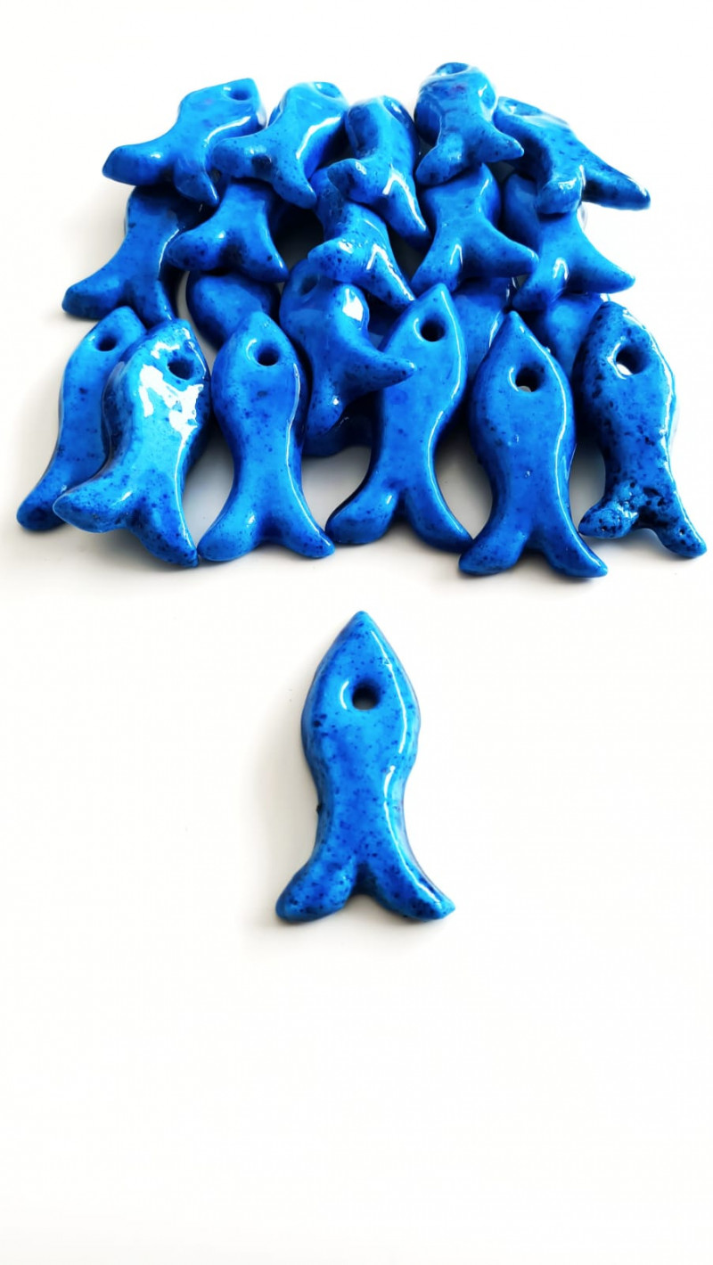 Süryani Boncuk Balık Takı Ucu