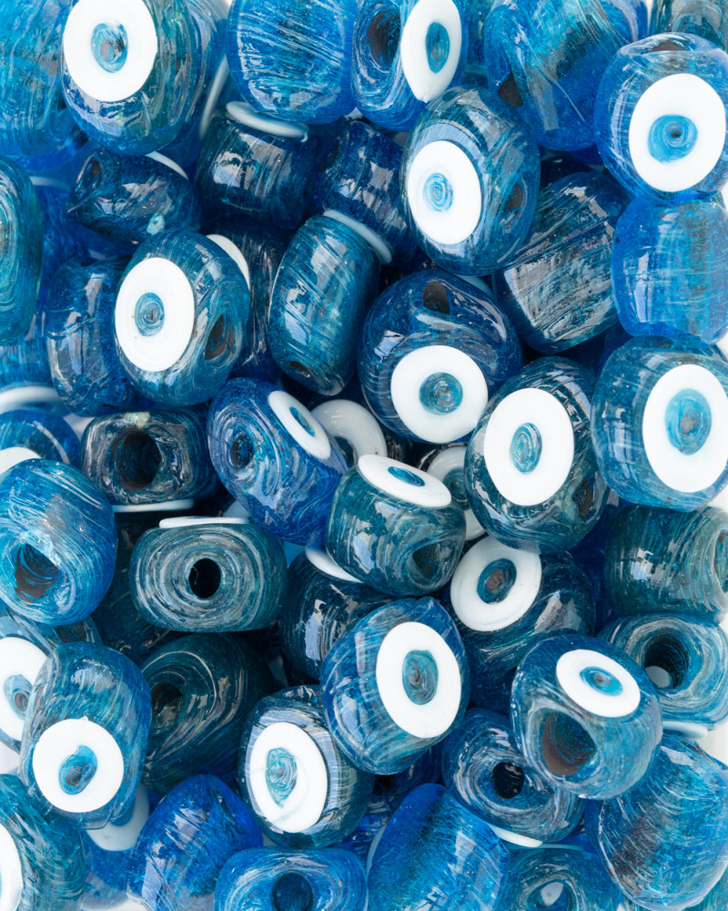 Şeffaf Koyu Mavi Cam Danagöz Nazar Boncuğu Scb0022