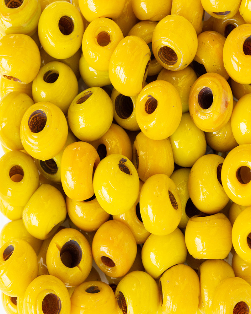 Sarı Yuvarlak Cam Boncuk Scb0045