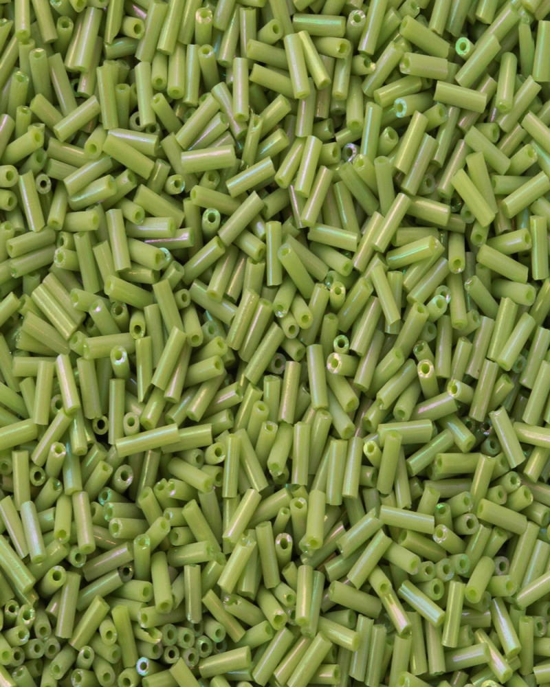 Yeşil Uzun Boru Kesme Boncuk Boru0100