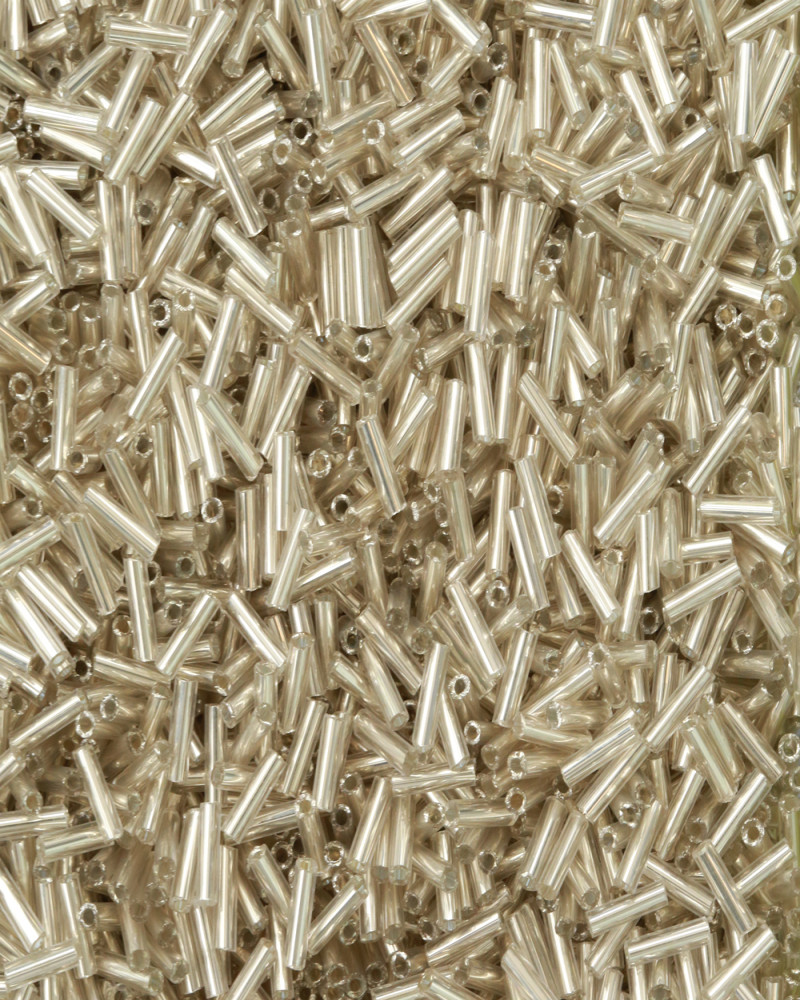 Silver Uzun Boru Kesme Boncuk Boru0104