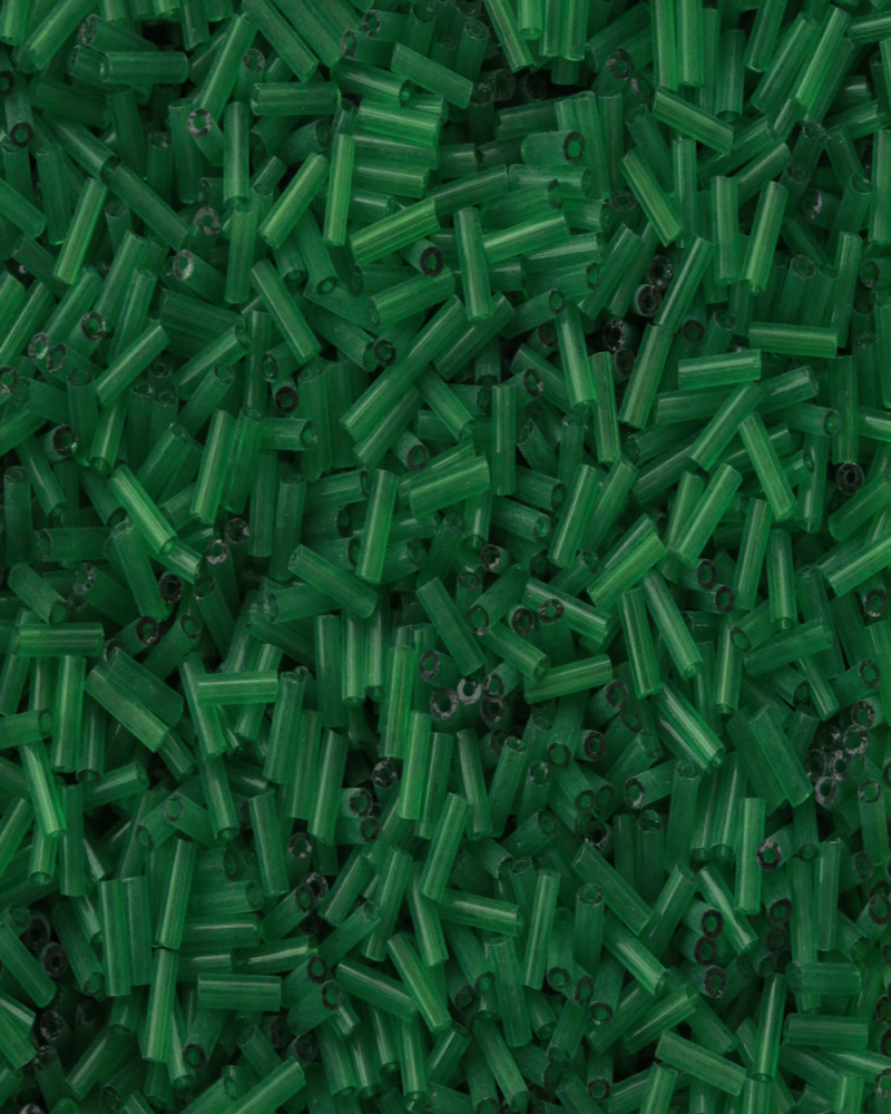Mat Yeşil Uzun Boru Kesme Boncuk Boru0111