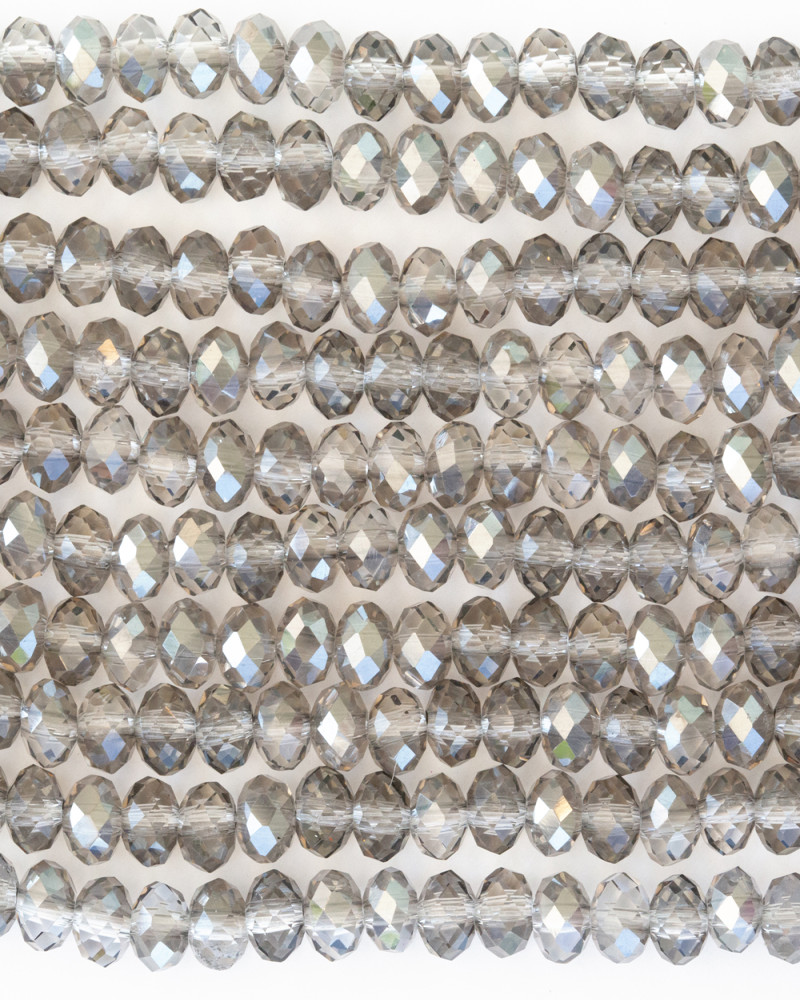 Alaca Gri 6mm Kristal Boncuklar Krs0174